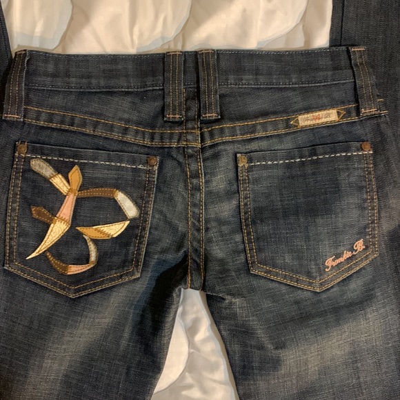 Frankie B. Denim - Frankie B Jeans. Patch on Back Pocket Black Washed